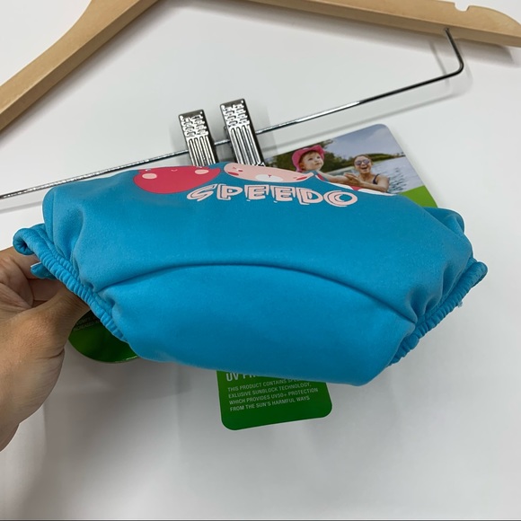 Speedo UV Baby Kids Blue & Pink Swim Diaper W/ Snaps Animal Graphic Small 6 Mo - Picture 5 of 16